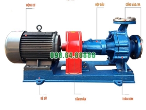 Máy bơm dầu truyền nhiệt RY125-80-160 Lưu lượng 160 m3/h, công suất 22 kW, cột áp 50 m